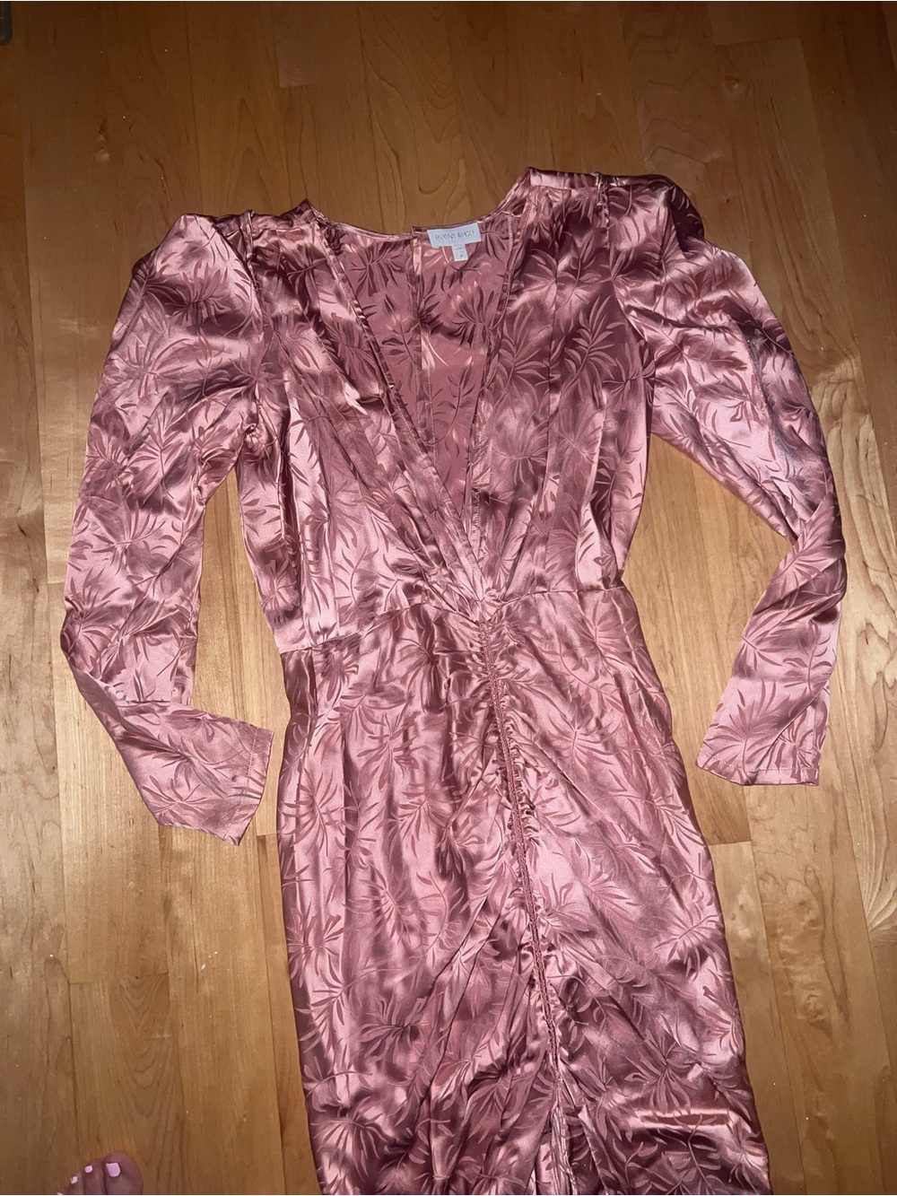 Ronny Kobo - Astrid Silk Blend Long Sleeve Midi Dress